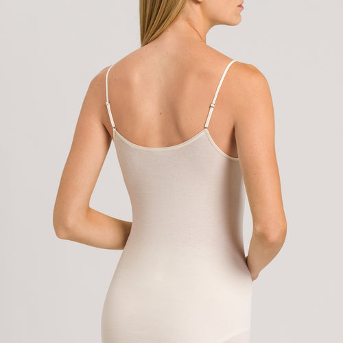 71601 Cotton Seamless V-Neck Camisole - 116 Pale Cream