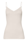71601 Cotton Seamless V-Neck Camisole - 116 Pale Cream