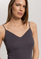 Cotton Seamless V-Neck Camisole | Black Pearl 71601-2183