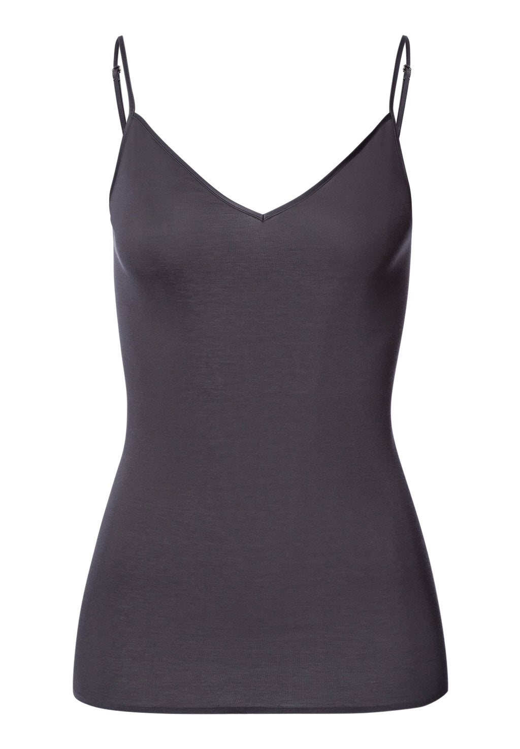 Cotton Seamless V-Neck Camisole | Black Pearl 71601-2183