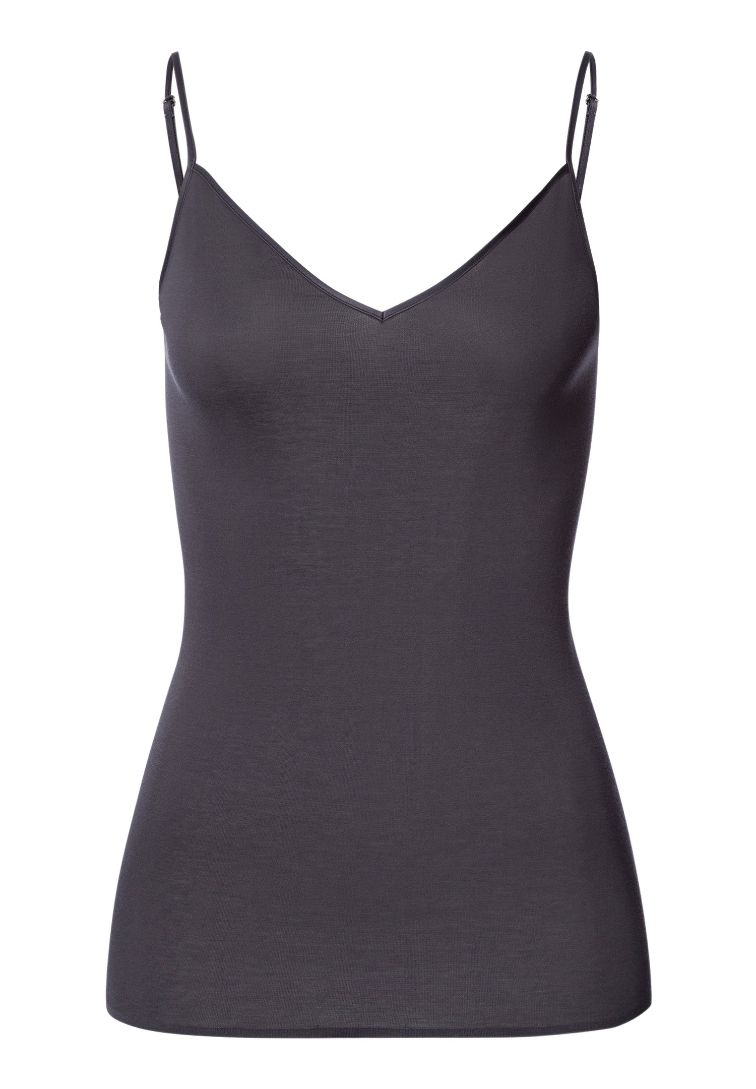 Cotton Seamless V-Neck Camisole | Black Pearl 71601-2183