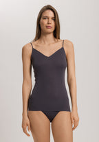 Cotton Seamless V-Neck Camisole | Black Pearl 71601-2183