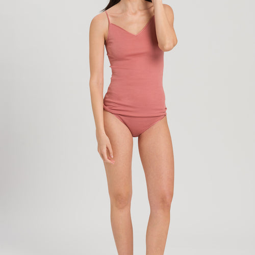 71601 Cotton Seamless V-Neck Camisole - 2408 Sweet Pepper