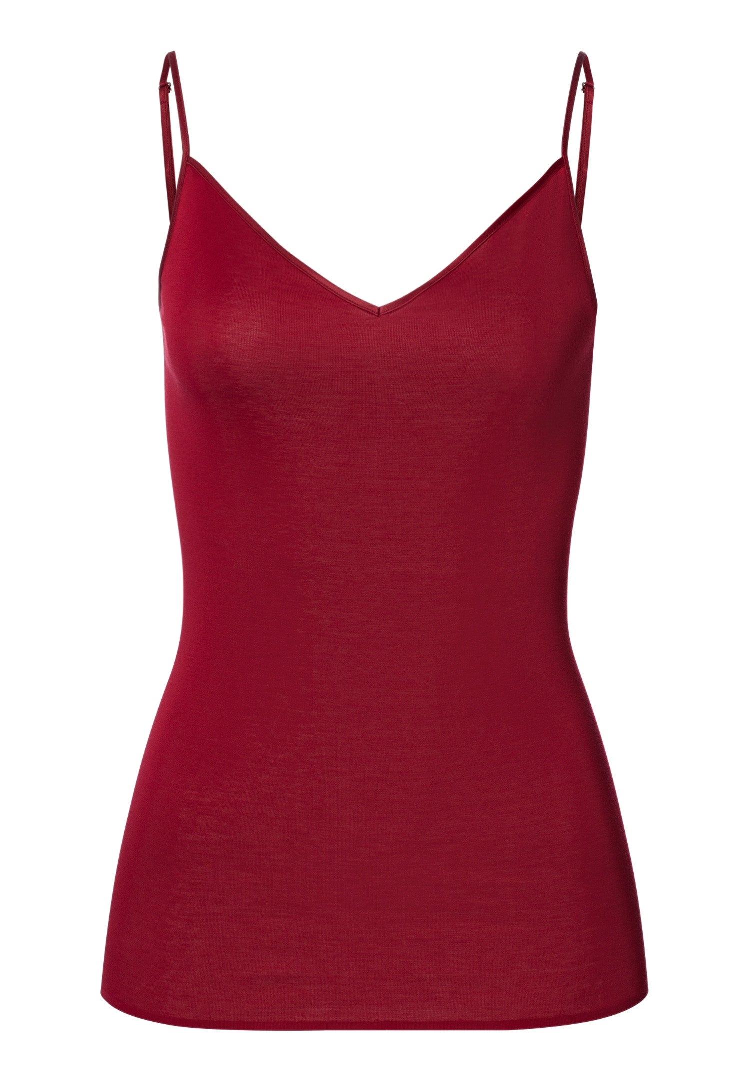 Cotton Seamless V-Neck Camisole | Red Dahlia 71601-2418
