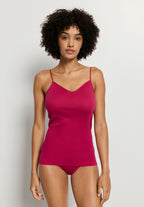 Cotton Seamless V-Neck Cotton Camisole | Light Sangria 71601-2465