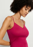 Cotton Seamless V-Neck Cotton Camisole | Light Sangria 71601-2465