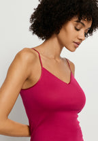 Cotton Seamless V-Neck Cotton Camisole | Light Sangria 71601-2465