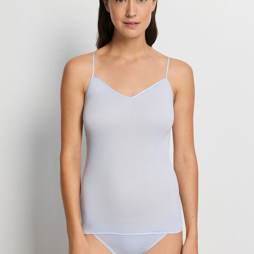 Cotton Seamless V-Neck Cotton Camisole | Blue Dove 71601-2581