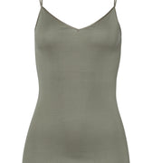 71601 Cotton Seamless V-Neck Camisole - 2668 Antique Green