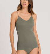 71601 Cotton Seamless V-Neck Camisole - 2668 Antique Green