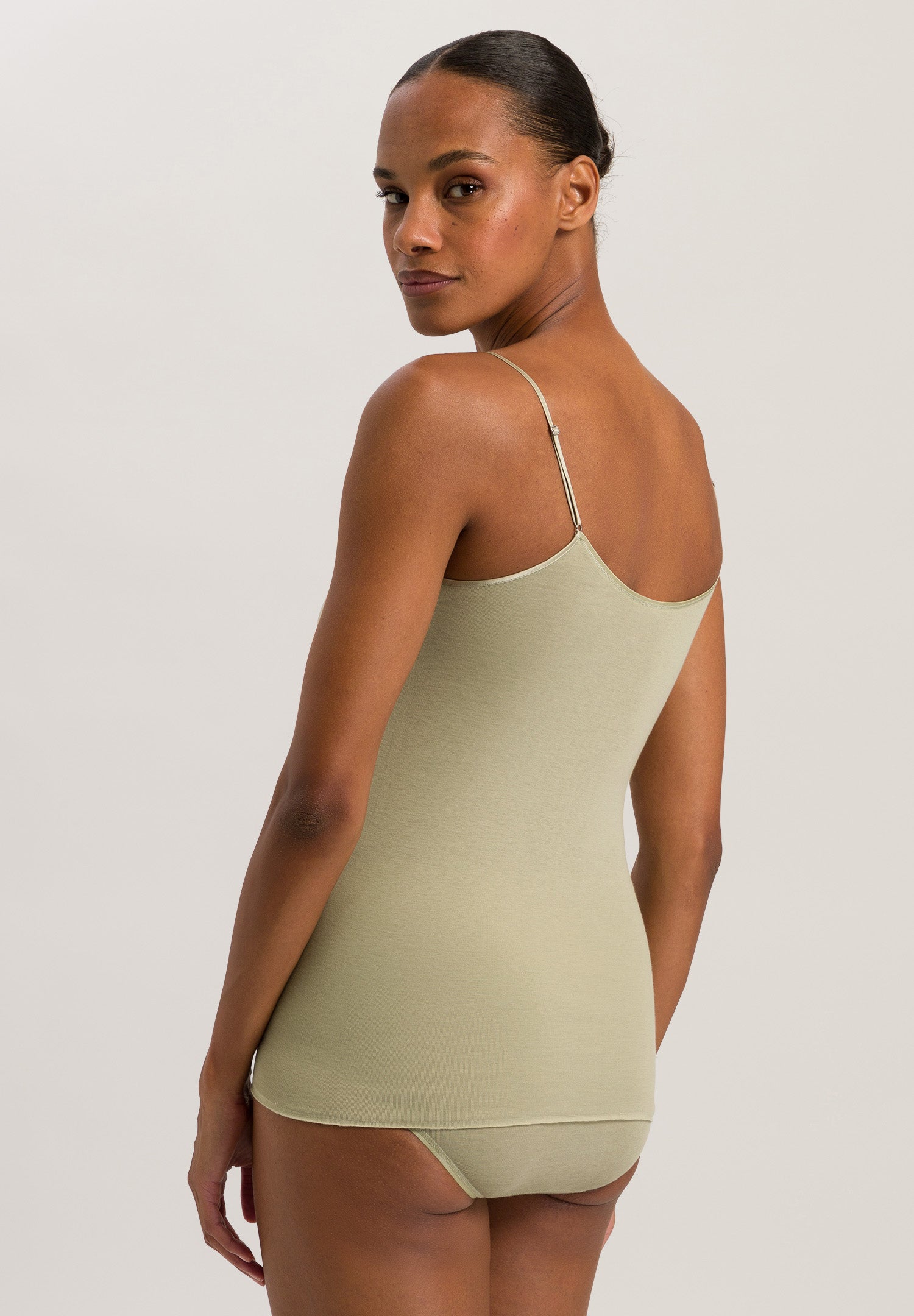 71601 Cotton Seamless V-Neck Camisole - 2720 Moss Green