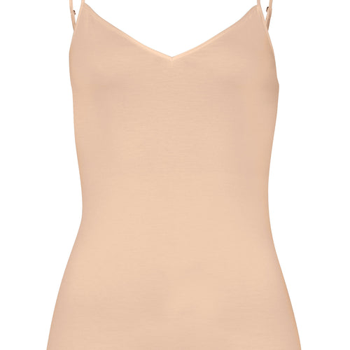 71601 Cotton Seamless V-Neck Camisole - 274 Beige