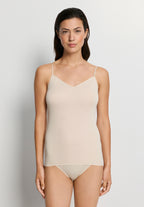 Cotton Seamless V-Neck Cotton Camisole | Summer Sand 71601-2811