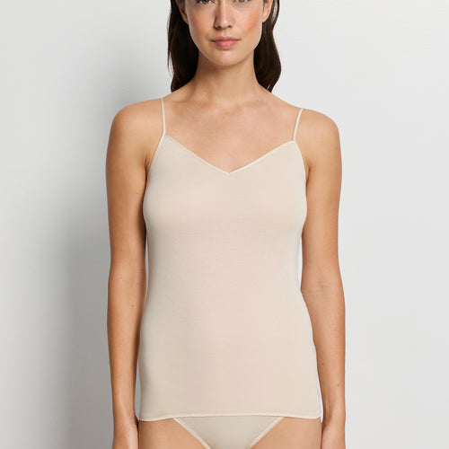 Cotton Seamless V-Neck Cotton Camisole | Summer Sand 71601-2811