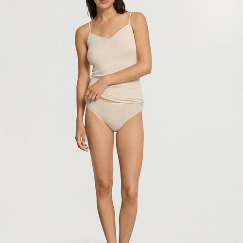 Cotton Seamless V-Neck Cotton Camisole | Summer Sand 71601-2811