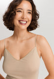 Cotton Seamless V-Neck Camisole | Iced Cappuccino 71601-2846