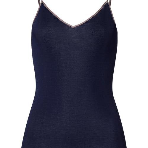 Cotton Seamless V-Neck Camisole | Deep Navy 71601-3067