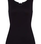 71602 Cotton Seamless V-Neck Tank - 019 Black