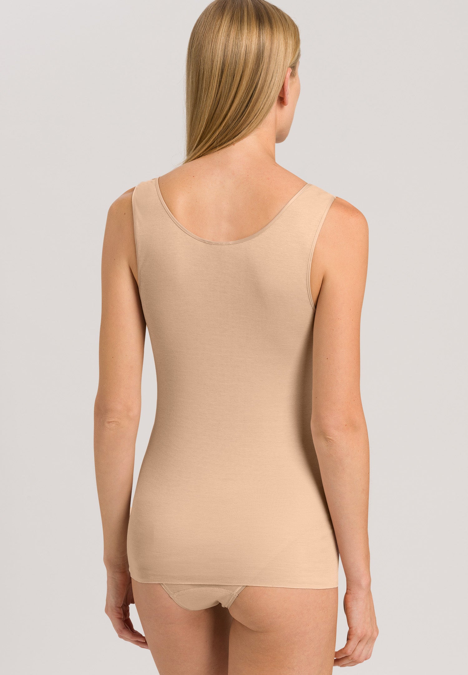 71602 Cotton Seamless V-Neck Tank - 274 Beige