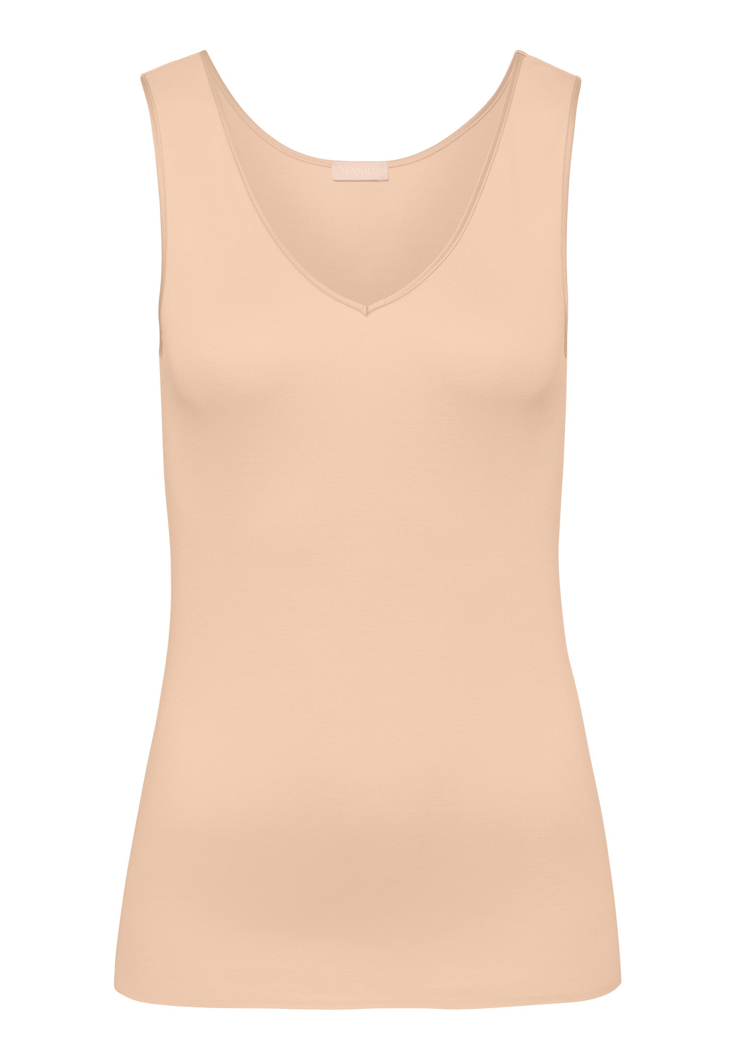 Cotton Seamless V-Neck Cotton Tank Top | Beige 71602-274 – HANRO