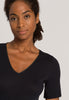 71603 Cotton Seamless Short Sleeve Top - 019 Black