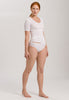 71603 Cotton Seamless Short Sleeve Top - 101 White
