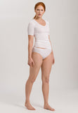 71603 Cotton Seamless Short Sleeve Top - 101 White