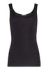 71604 Cotton Seamless Round Neck Tank - 019 Black