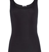 71604 Cotton Seamless Round Neck Tank - 019 Black