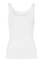 71604 Cotton Seamless Round Neck Tank - 101 White