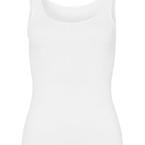 71604 Cotton Seamless Round Neck Tank - 101 White