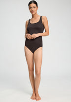Cotton Seamless Round Neck Cotton Tank Top | Dark Mocha 71604-2185