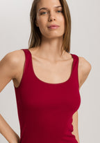 Cotton Seamless Round Neck Cotton Tank Top | Red Dahlia 71604-2418