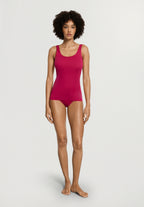 Cotton Seamless Round Neck Cotton Tank Top | Light Sangria 71604-2465