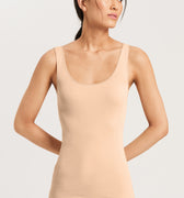 71604 Cotton Seamless Round Neck Tank - 274 Beige