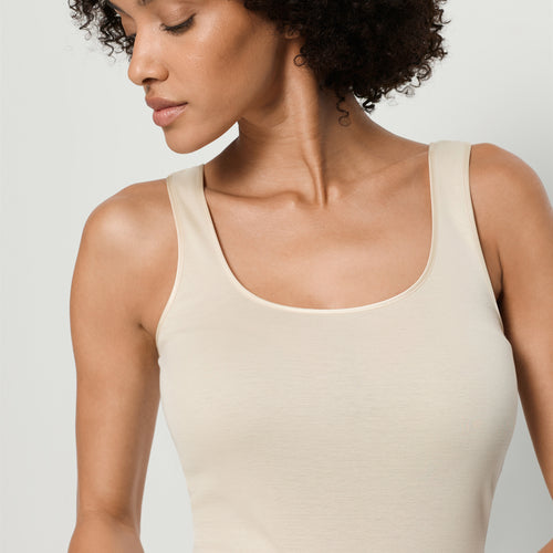 Cotton Seamless Round Neck Cotton Tank Top | Summer Sand 71604-2811