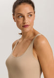 Cotton Seamless Round Neck Cotton Tank Top | Iced Cappuccino 71604-2846
