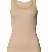 Cotton Seamless Round Neck Cotton Tank Top | Iced Cappuccino 71604-2846