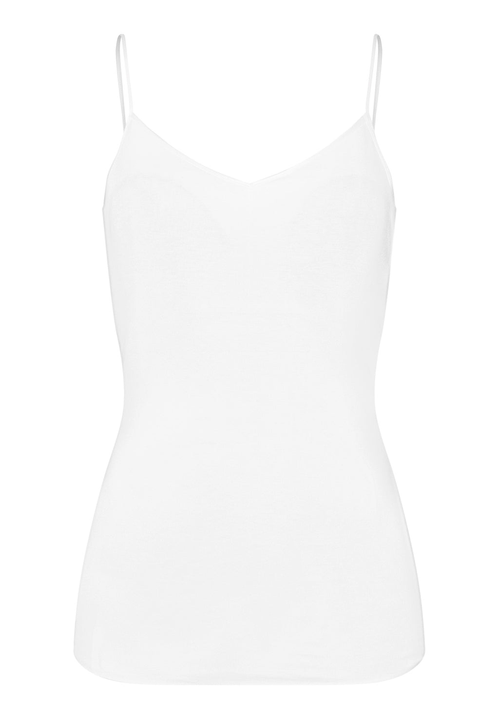 71605 Cotton Seamless Spaghetti Cami Padded - 101 White