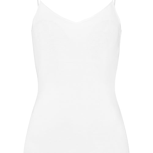 71605 Cotton Seamless Spaghetti Cami Padded - 101 White