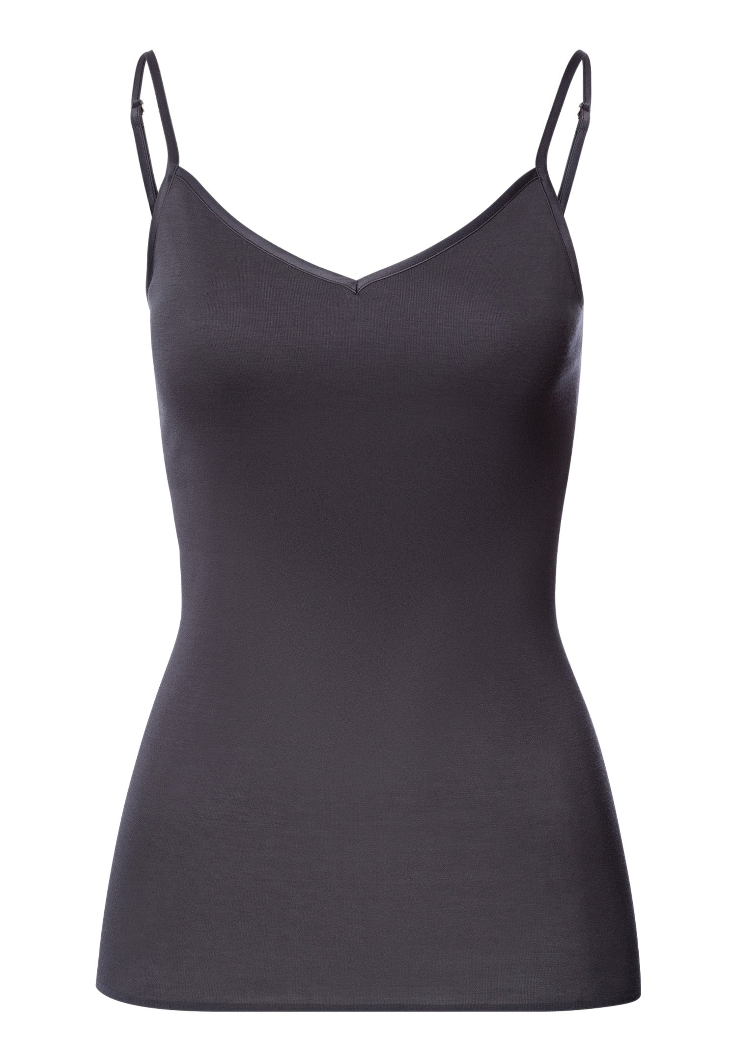 Cotton Seamless Spaghetti Cami Padded | Black Pearl 71605-2183