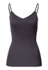 Cotton Seamless Spaghetti Cami Padded | Black Pearl 71605-2183