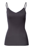 Cotton Seamless Spaghetti Cami Padded | Black Pearl 71605-2183