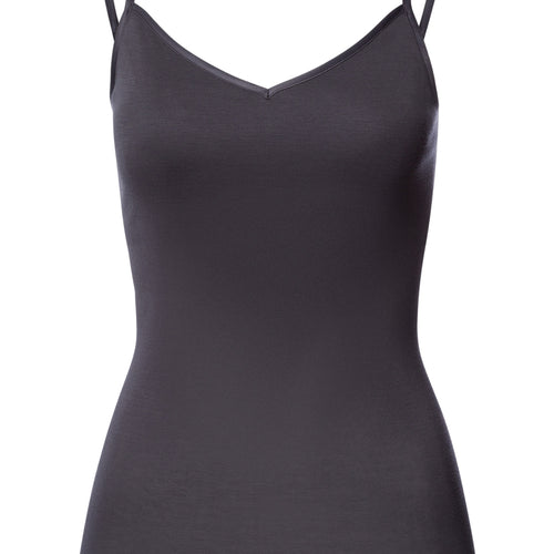 Cotton Seamless Spaghetti Cami Padded | Black Pearl 71605-2183