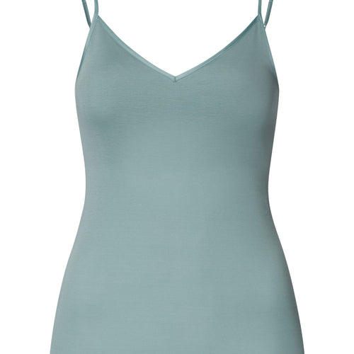 Cotton Seamless Spaghetti Cami Padded | Tourmaline Blue 71605-2712