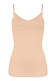 71605 Cotton Seamless Spaghetti Cami Padded - 274 Beige