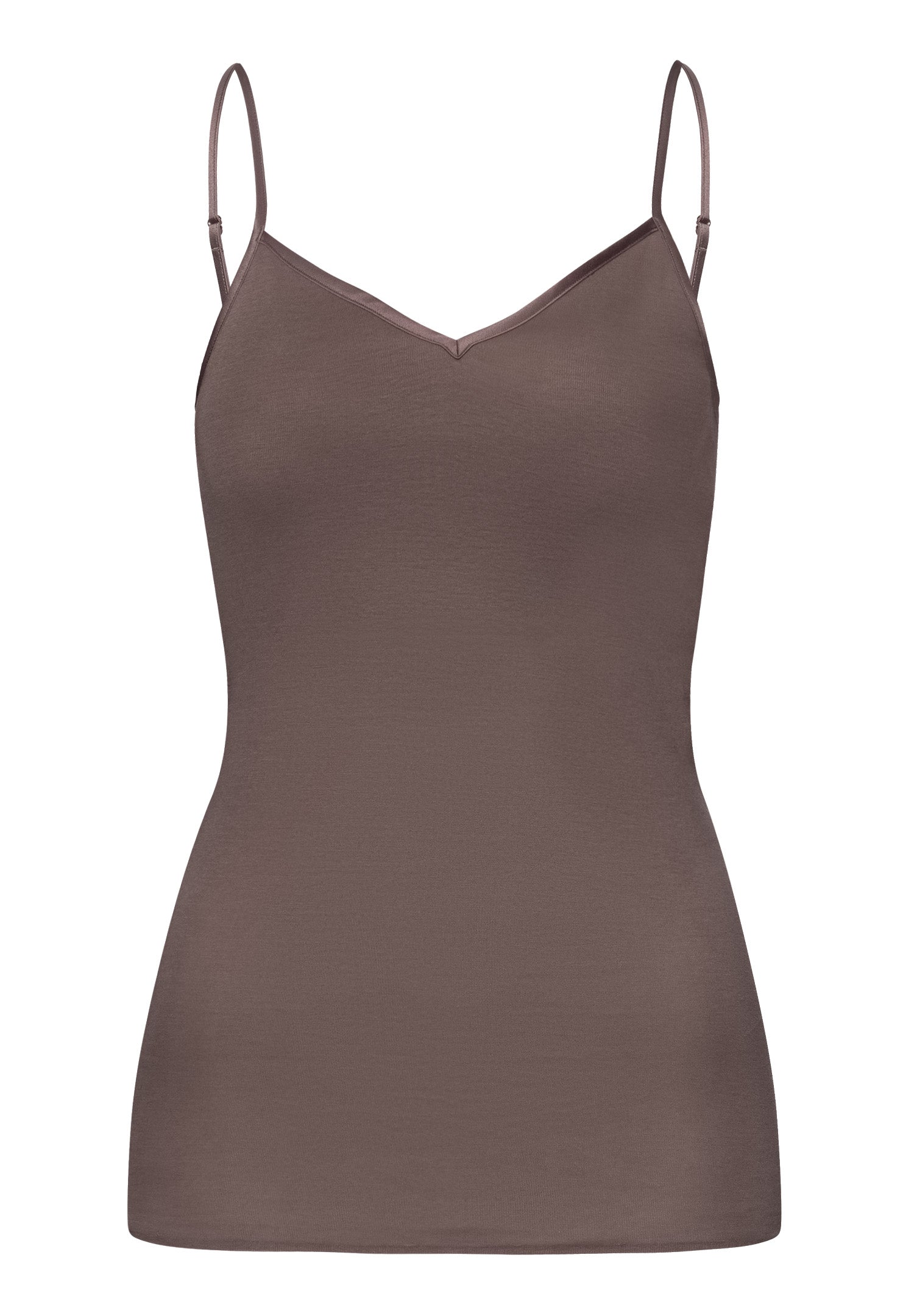 71605 Cotton Seamless Spaghetti Cami Padded - 2756 Stonewash