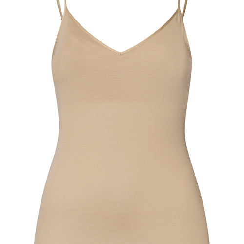 Cotton Seamless Spaghetti Cami Padded | Iced Cappuccino 71605-2846