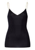 Cotton Seamless Cotton Camisole With Jewelry Strap | Black 71613-019