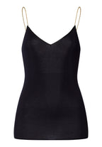 Cotton Seamless Cotton Camisole With Jewelry Strap | Black 71613-019